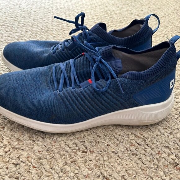 Men's FootJoy Flex XP Golf Shoes - Navy 56268 - Picture 2 of 10